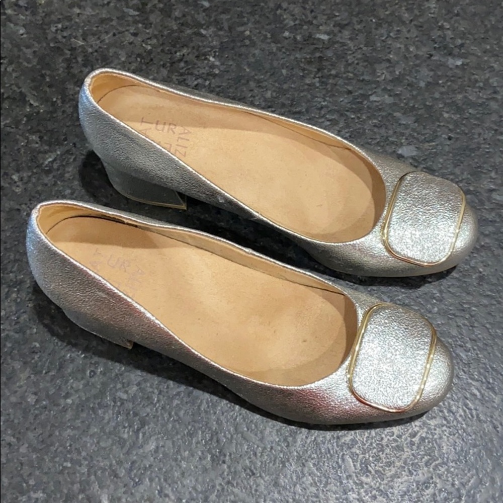 Naturalizer Silver and gold wedding shoes